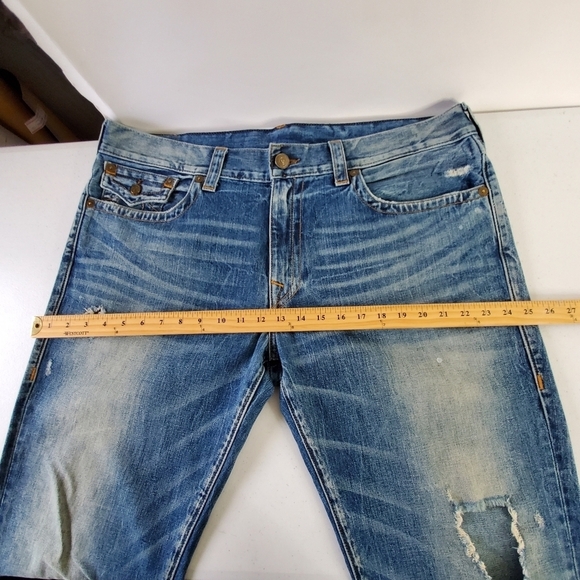 True Religion Geno Relaxed Slim Jeans Men's Size 40 Button Flap Back Pockets - Picture 9 of 16